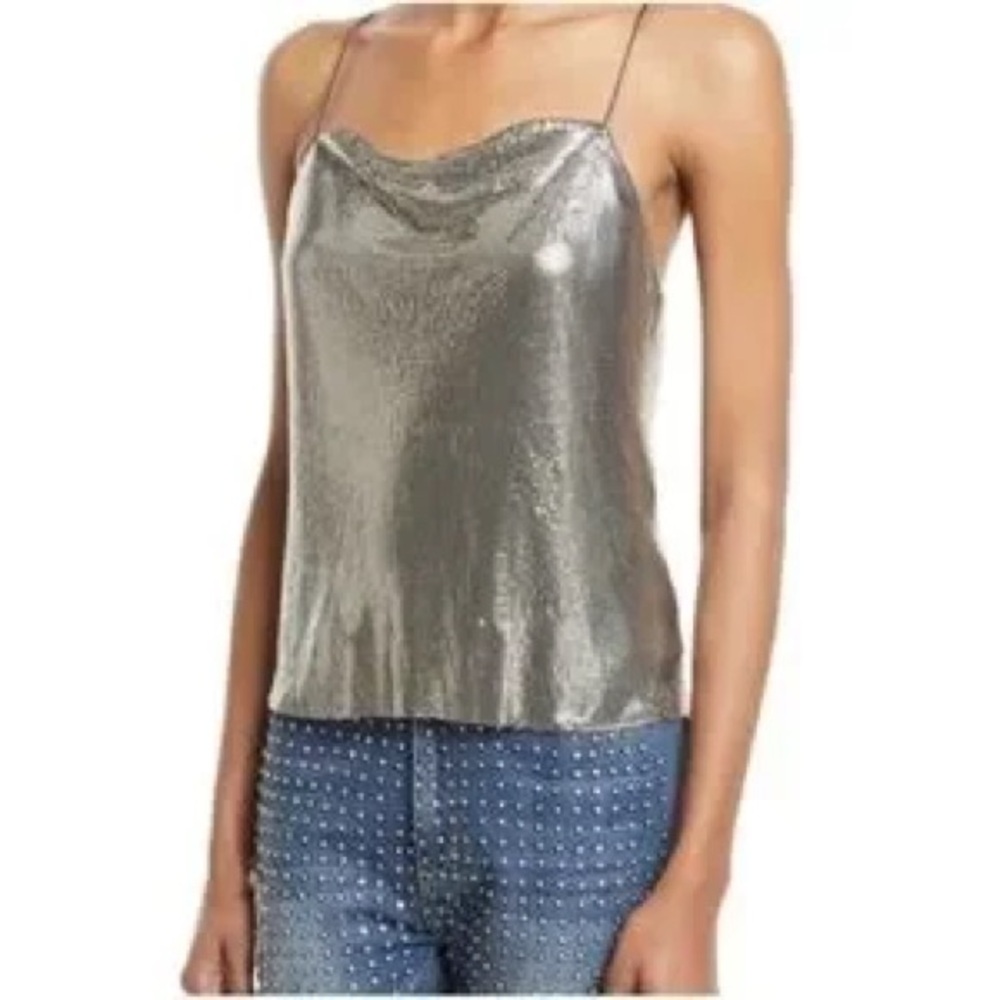 Alice and Olivia Harmon Draped Chainmail Camisole (T3)